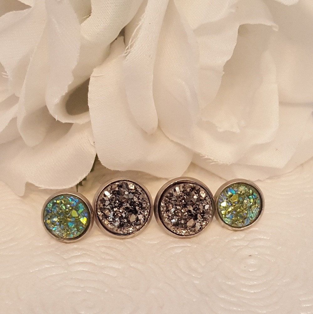 Druzy Earrings set
